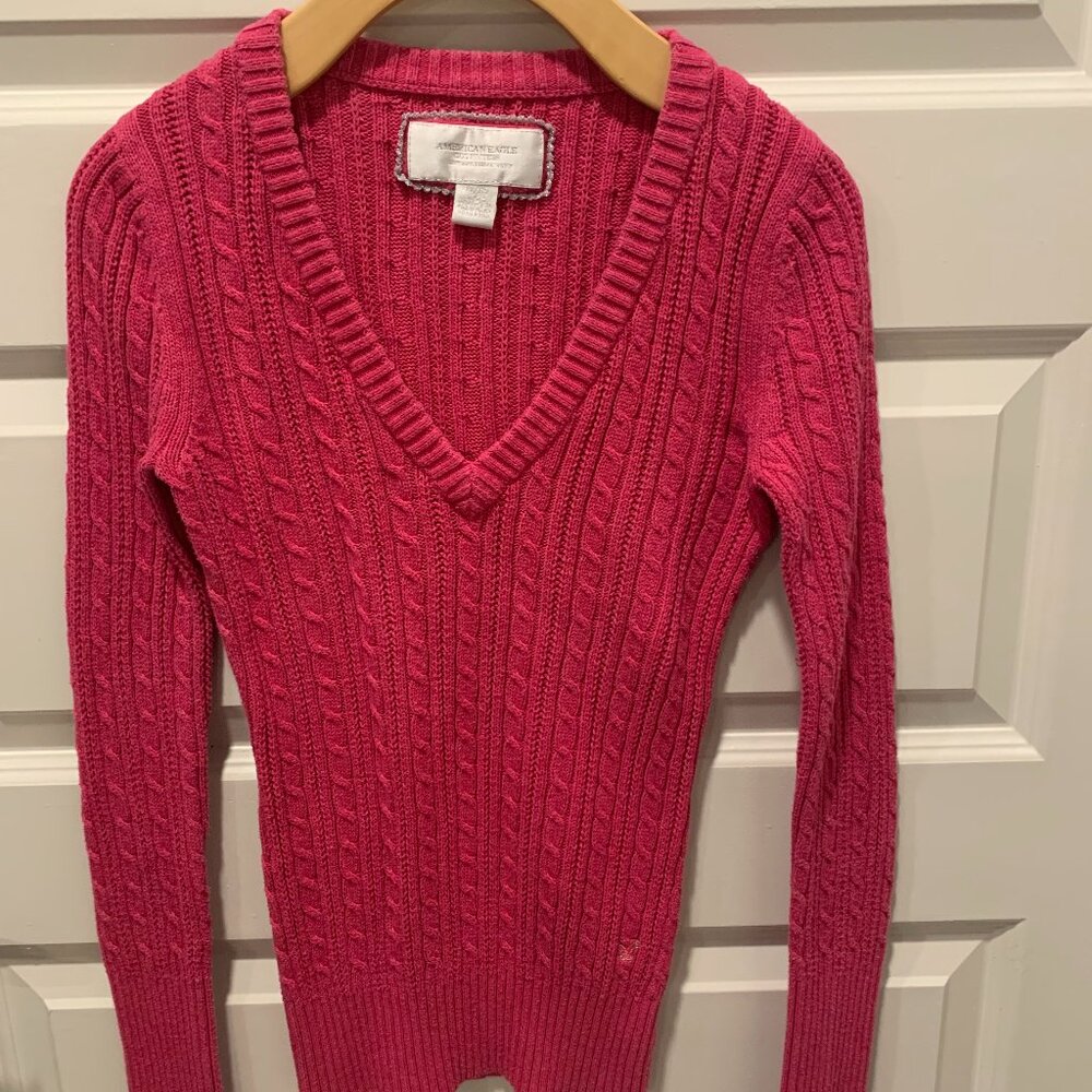 Y2K Vintage American Eagle Cable Knit Sweater
